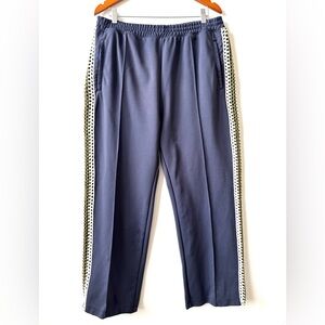 Madhappy navy blue track pants with crochet sides XL
